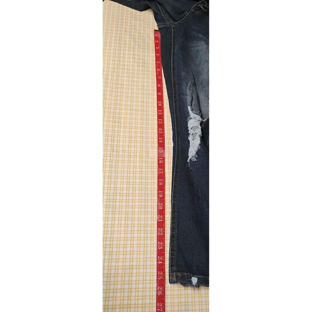 No Boundaries NOBO High Rise Skinny Ripped Jeans Button Fly Junior Size 9